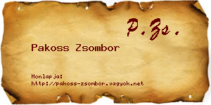 Pakoss Zsombor névjegykártya
